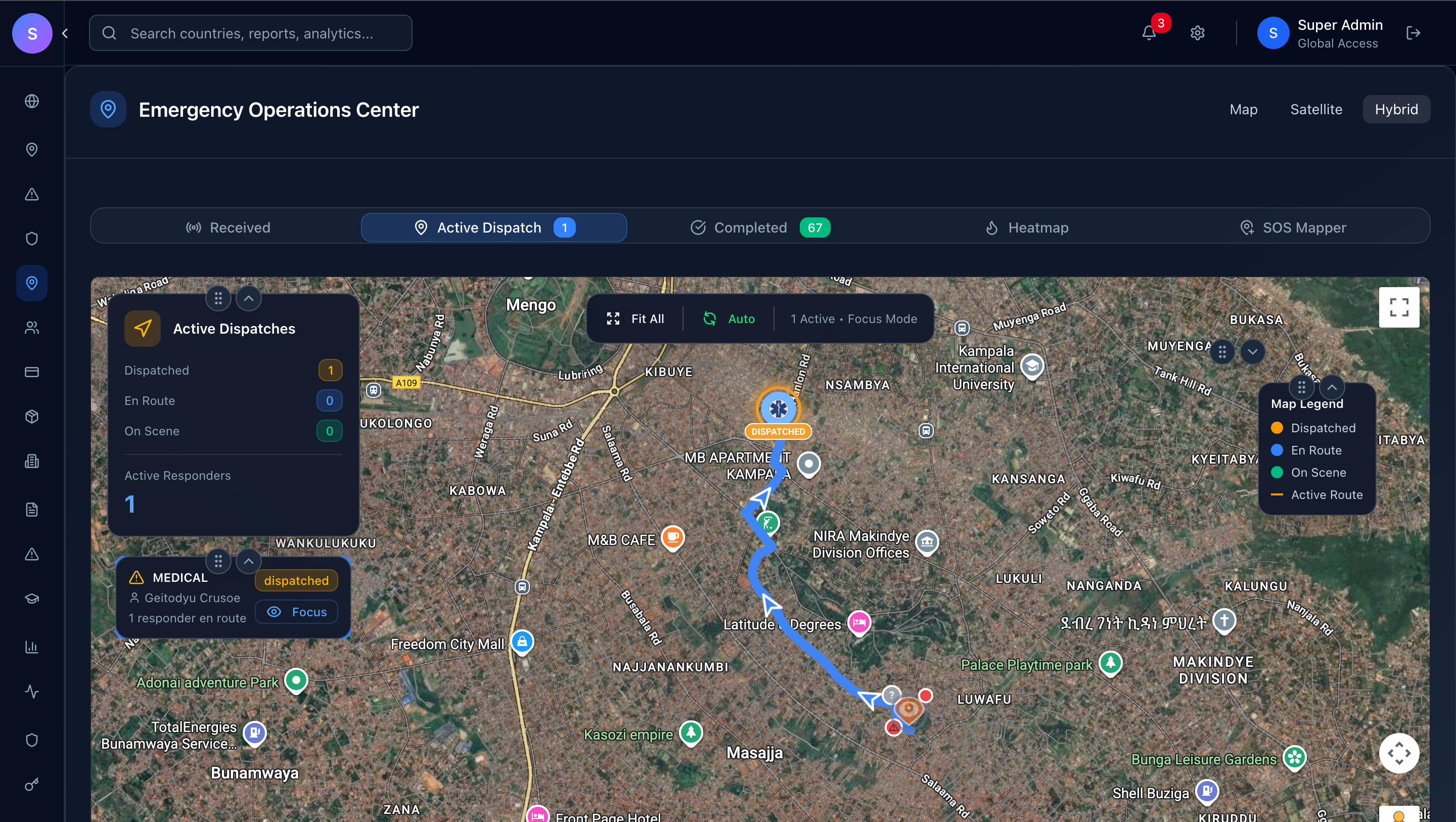 Dispatch Center - Active Emergency Management
